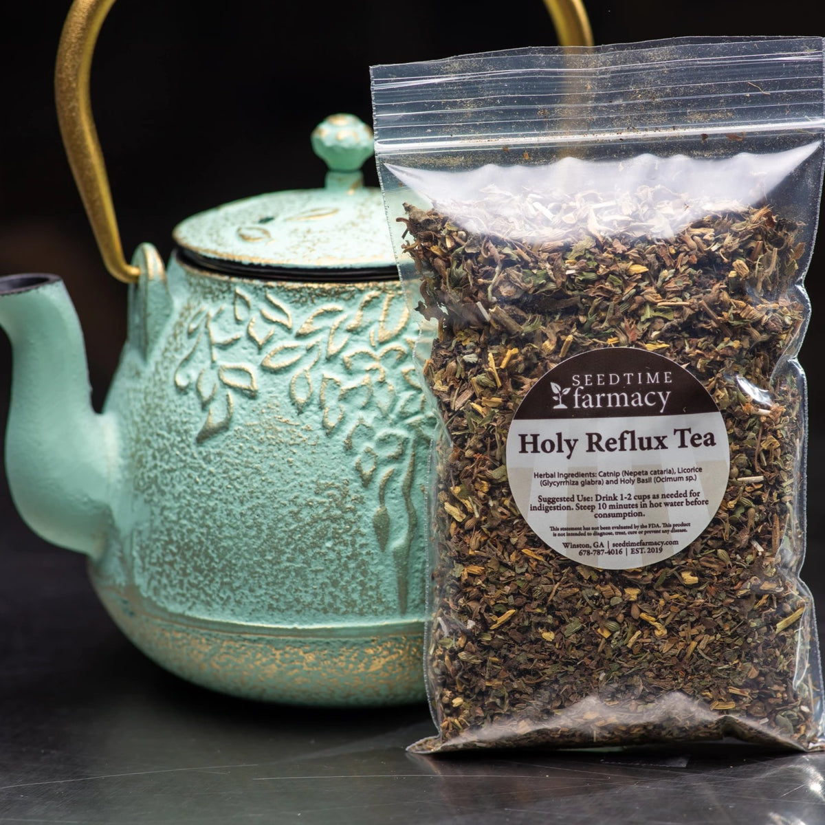 HOLY REFLUX Herbal Tea for Acid Reflux Features Herbs for Indigestion Seedtime Farmacy